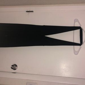 Black halter top jumpsuit